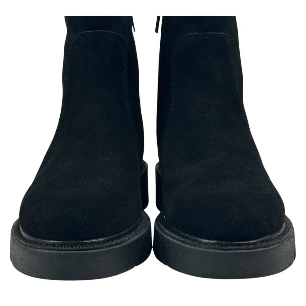 Blondo Moona Waterproof Black Suede Ankle Boots Womens Size 8.5M New $170